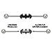 316L Surgical Steel Batman 1 1/2" 14g Industrial Bar Barbell Body Accentz&reg...
