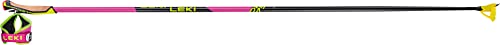 LEKI Prc 750 - Bastone da sci di fondo, misura 135 cm, colore rosa neon, giallo neon, nero