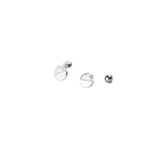 Boucles d'oreilles rondes anti-allergie diamant rose
