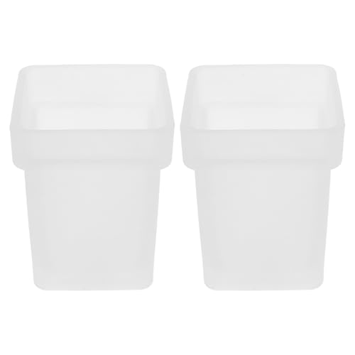 INOOMP Base para Cepillo de Baño de Vidrio Cuadrado, Set de 2 Diseño Estilizado y Función Versátil para Uso Doméstico