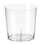 Sanjoma Chemical Solutions 200 de Vasos Reutilizables 330 ml Media Pinta – Plástico PS Transparente – Resistentes y Apilables para Fiestas, Eventos y Cerveza
