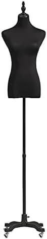 Torso Mannequin Stand, Female Mannequin Torso Dress Form, Shop Window Woman Clothing Display Shelf, 140-175CM Height Adjustable Manikin, Detacha