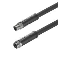 Câble de raccordement M12 Weidmüller 2050060500 avec connecteur 2 pôles et PE de 5 mètres