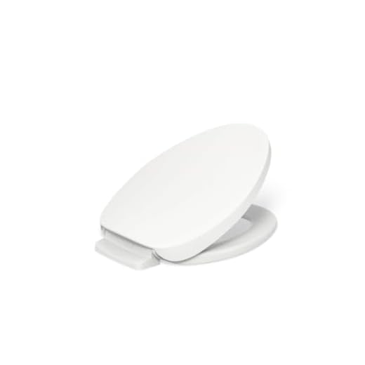 KOHLER 10349-0 PureWarmth Heated Quiet-Close Elongated Toilet Seat, Soft Close Toilet Seat for Standard Toilets, Slow Close, White