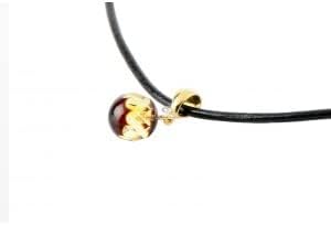 TheNaturalAmber Green Faceted Baltic Amber Pendant in Gold Plated 925 Silver – Genuine Natural Amber Jewelry for Adults Necklace Not Included - Image 6