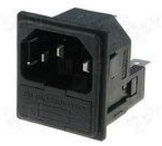 PF0033/10/63, Power Entry Module Filtered M 3 POS 250VAC 10A Fuse ST 1 Port (5 Items)