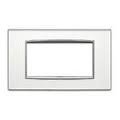 Vimar Serie eikon - Placca Classic 4 modulo vetro argento mirror