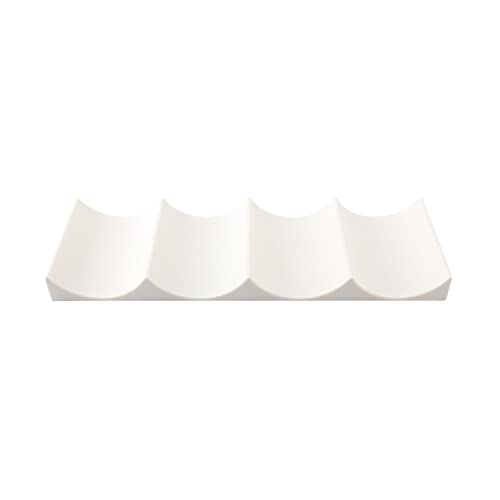 Soporte para botellas de vino apilable de plástico blanco miniatura 1