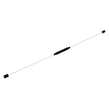 CLISPEED Fitness Elastic Vibrationsstab Weiß mit Weichem Gummigriff Leichtes Pilates Ganzkörpertraining für Zuhause Robustes Material für Effektives Muskeltraining und Yoga übungen