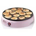 Bestron Poffertjes Maker w stylu retro, mini gofry do naleśników, z powłoką zapobiegającą przywieraniu, Sweet Dreams, 800 W, kolor: różowy