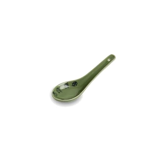 Lujo - Cuchara - Celadon verde - 14 cm - Cucharas de porcelana - cucharas de sopa chinas, cucharas de cerámica, cucharas de porcelana, cuchara de huevo, cuchara asiática, cuchara de servir, cuchara de