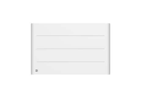 BESTHERM - Radiateur électrique fixe à inertie sèche céramique 1500W Bestherm TANIN horizontal blanc