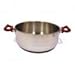Inde – Casserole Basse s/couvercle Poignée Rouge 20 cm en acier inoxydable