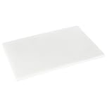 Argon Tableware Plastic Chopping Board - White - 45cm x 30cm - Thick Colour Coded Kitchen Professional Catering Cutting Block Mat for Bread, Bakery and Dairy