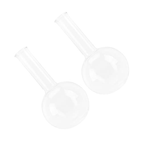 LAPYAPPE Science Flask 2pcs Round Bottom Glass Flasks for Long-Term Use in School