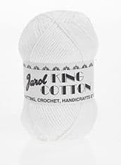 Jarol King Cotton Knitting & Crochet Yarn. Excellent Value Cotton Yarn Available in 2 Neutral Shades, 100% Cotton, 160 Metres, 100g Balls, Pack of 5, White
