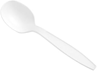 Extra Heavy Weight Plastic Soup Spoons Pp White 1000/Case