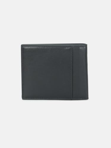 Image of Calvin Klein Solid black leather bi fold wallet