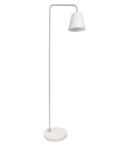 Image of HarvestLand Steady Floor Lamp, Reading Lamp for Living Room, White Nickel | 345 Shade adjustable standing lamp, Bedroom Reading Lamp, Living Room Home Deco Lamp