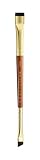 Desert Oak Series Precision Thin Eyeliner Brush - Dual-Ended Angled & Concave Tips for Winged Lines/Tightlining, Gel & Liquid Liner Compatible, Ebana Handle (CM 161)