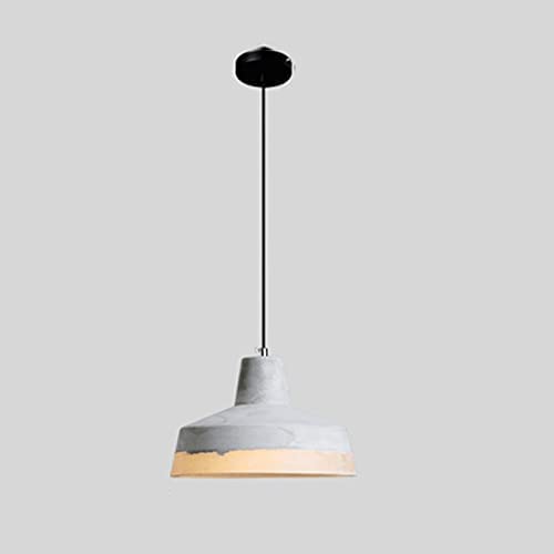 Lampe à suspension en ciment blanc-gris en dôme pour éclairage de plafond