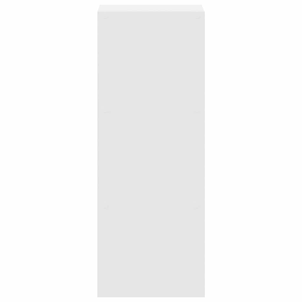 vidaXL Bücherregal Stapelbar Weiß 30x30x80 cm Holzwerkstoff, Bücherständer, Büroschrank, Aktenregal, Bücherschrank, Büroregal, Highboard, Regal