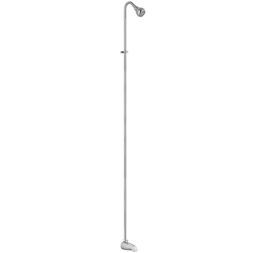 Kit de conversión de bañera a ducha con barra vertical y cabezal de ducha, cromo pulido | Barra vertical de acero inoxidable SUS304 de 70 pulgadas, cabezal giratorio 360°, grifo diverter para bañera, montaje en pared miniatura 1