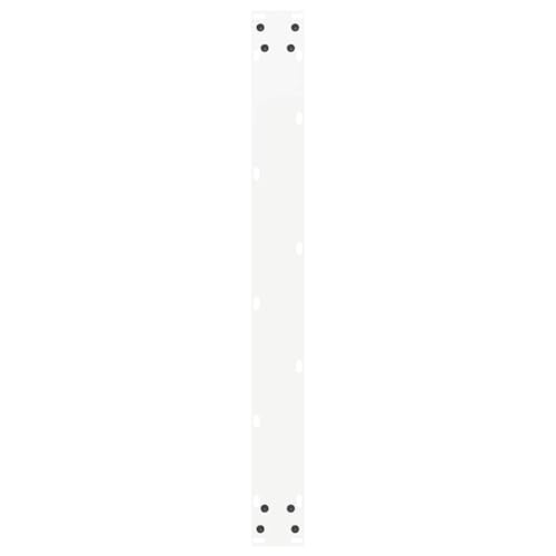 Pied de table basse et repas ajustable blanc en acier en U de 80cm - 7