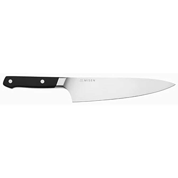 Misen 8 Chef Knife High Carbon Japanese AUS-10 Stainless Steel Hybrid German & Japanese Blade Precision Kitchen Knife for Professionals & Home Cooks Ultimate Cutting Performance - Black