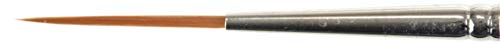 Image of KingArt 6050-1 Taklon Script Liner Paint Brush, 1, Black, Silver, Orange
