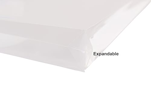 YESSART Envelopes de plástico transparente tamanho carta 21 x 27 cm com reforço expansível para arma