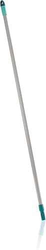 Leifheit Manche acier 140 cm, Manche à balai pour le nettoyage des sols avec Click-system pour divers outils de nettoyage, avec embout antidérapant et...