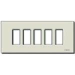  Vimar Serie 8.000 – Placca 5 modulo alluminio pressione Serie 8000 Oro