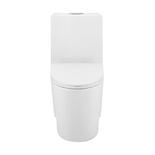 St. Tropez One-Piece 14" Rough-in 1.1/1.6 GPF Dual Top Flush Elongated Toilet in Glossy White