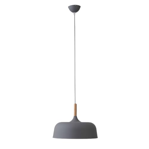 Lampe suspendue réglable MOCHAMIK en finition bleu industriel, design scandinave épuré 32cm