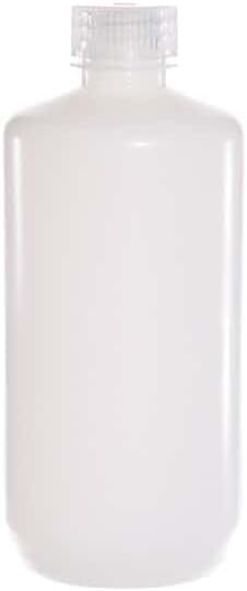 Cole-Parmer Economy Narrow-Mouth Plastic Bottle, HDPE, 1000mL (32oz): 6/PK