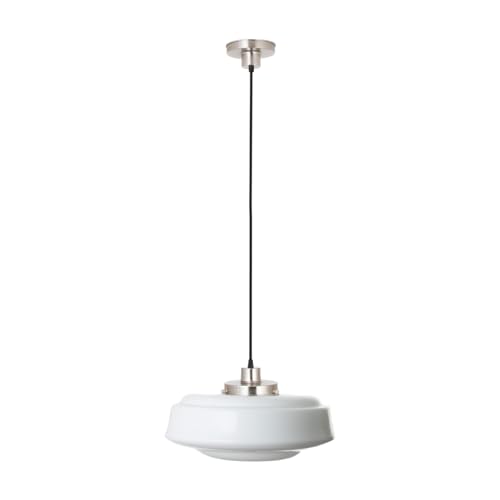 Suspension sur cordon Saucer Art Deco Trade en nickel mat