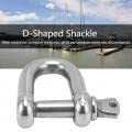 D Shaped Anchor Shackle Screw Pin Anchor Shackle Stainless Steel Mini D Shaped Bow Shackle for Paracord Jewelry Marine Tackle Chains Outdoor Camping Survival Rope (M5)