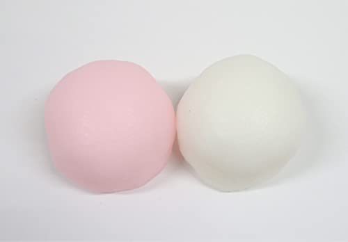 食品サンプル 上用饅頭 紅白2個セット （小） 販促 ディスプレイ 紅白饅頭 - 食品さんぷる市場BtoC - 商品画像