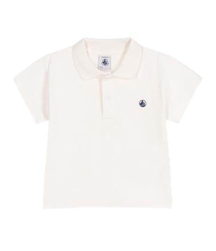 Petit Bateau - Petit Bateau Bébé Garçon A0cz4 Polo Manches Courtes, Blanc, 12 Mois EU - -19%