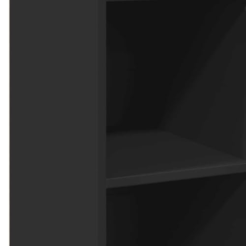 Highboard negro de madera con gran almacenaje y diseño moderno 8