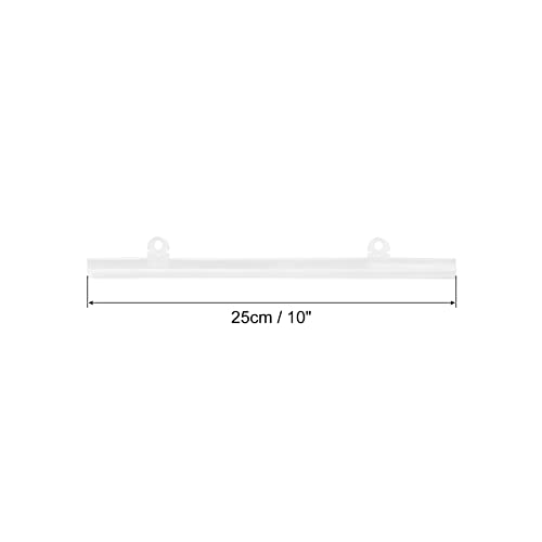 Image of MECCANIXITY PVC Poster Hanger Rail Poster Strip Bar 25cm /10inch Clear with Clips for Poster, Map, 4 Set