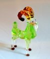 Goat Green / Brown Glass Figurine - Glass Animal Decorative Display Case