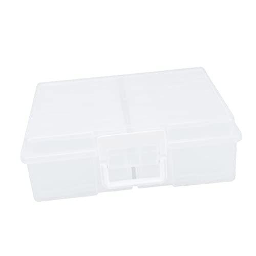 Housoutil 4 Pack Photo Storage Boxes Practical Postcard Case Organizer Plastic for Easy Access Safe Photo Storage