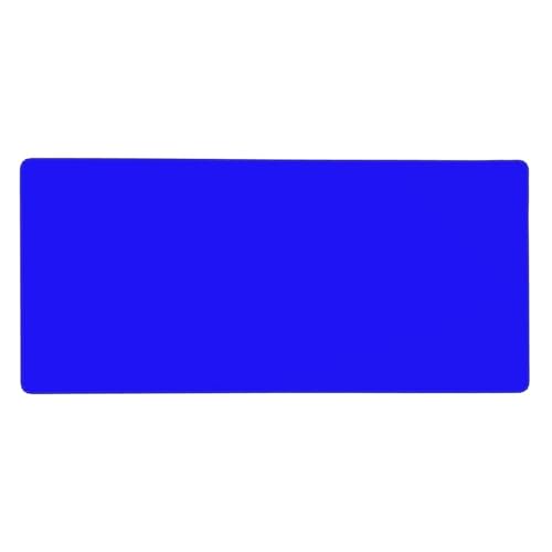 Grand tapis de souris de jeu bleu en caoutchouc avec bords cousus pour clavier PC