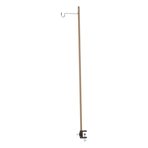 JISADER Camping Lantern Stand Camping Light Pole Portable Travel Hiking Lightweight Outdoor Backpacking Detachable Hook Lamp Stand, Coffee