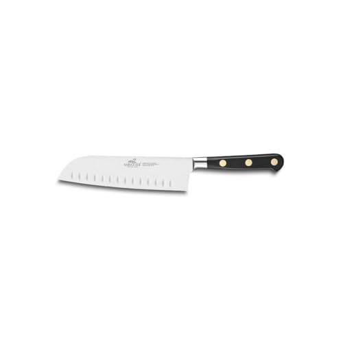 Sabatier LION Couteau Santoku OPTIMAL 100 pour cent Forgé - Fabriqué en France - 18 cm -Lame Alvéolée Inox et Rivets Laiton - opitmal pour Trancher, Emincer et Hacher avec Précision – vue 2