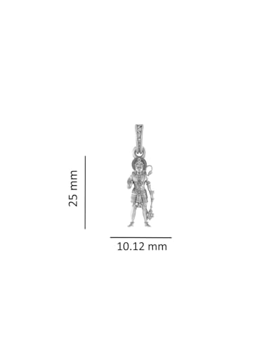 Pendentif Dieu Hanuman en argent sterling 925 ciselé main petit modèle - 3