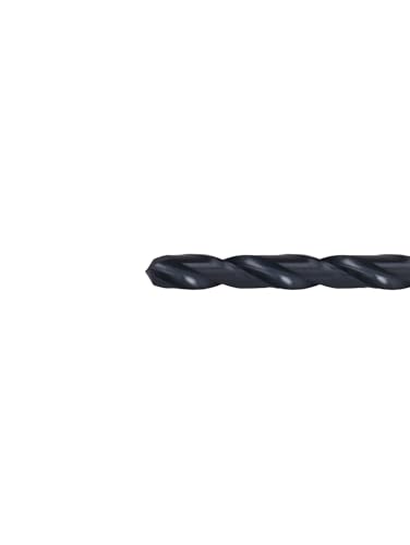 Image of Century Drill & Tool 24121 Pro Grade Black Oxide Drill Bit, 21 /64 inch, Pro | Straight shank, 4-5 /8 inch overall length, 135 point, cuts steel, wood & plastic, 135 split point
