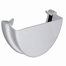 112mm Half Round Gutter External Stop End - Gutter Pipes and Fittings- (White)
